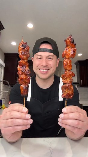 Hugh Harper on Instagram: "Let’s make Filipino Chicken BBQ using an air fryer! 🇵🇭🙌🏼 Ingredients: 3 lb chicken thighs (boneless/skinless) Bamboo Skewers Marinade: 1/2 cup banana ketchup 1 cup lemon lime soda 1 cup soy sauce 1/4 cup oyster sauce 1 cup brown sugar 1/4 cup garlic minced (or 1/2 cup if you’d like 😍) 2 teaspoons ground pepper Basting Sauce: 1/4 cup of banana ketchup 1/4 cup of oyster sauce 1 1/2 tablespoon of sesame oil (optional, but I love this flavor!) Recipe: 1. Mince the gar