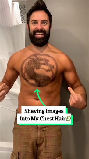 184K views · 540 reactions | Shaving the Mo-hair-tal Combat logo into my chest  | VT | Facebook