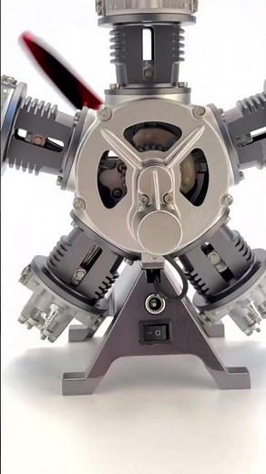 TECHING 5-Cylinder Radial Engine Model Kit That Runs #radialengine #aircraft #airplane #electric
