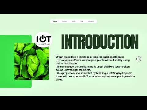Development of Rotating Hydroponic Tower for Urban Farming Using IOT