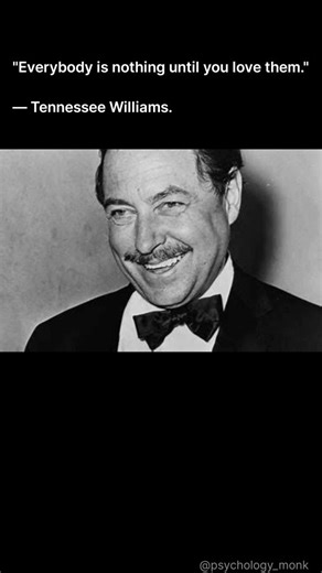 facts on Instagram: "Tennessee Williams was a playwright of fragile hearts and burning desires. He wrote about people on the edges—lonely souls, dreamers, the emotionally wounded—who struggle between illusion and reality. His works, like A Streetcar Named Desire and The Glass Menagerie, peel back the surface of ordinary lives to reveal deep longing, guilt, love, and decay. He had a poetic style, rich with symbolism and raw emotion, turning personal pain into powerful drama. Williams understood t