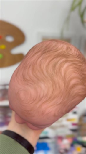 5.4K views · 116 reactions | This is how painted hair looks, layer by layer. Anywhere from 4-10 layers can go into a completed head. The only rule I have when painting is I never stop until I’m satisfied and it feels real, however many layers that may take. Then it’s time to root to complete the head of hair and make it look truly 3D.  | Reborn, Sweet | Facebook