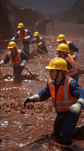 Tiny Workers Fix a Giant Chocolate Volcano 🔥