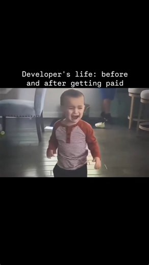 Developer Weirdness | IT humor on Instagram: "Developer's life: before and after getting paid | Don't miss a thing! Follow now! | | | | #programminghumor #programmingmemes #developerlife #devlife"