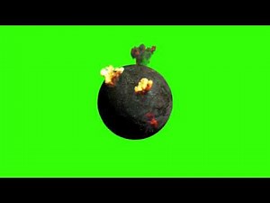 green screen planet explosion