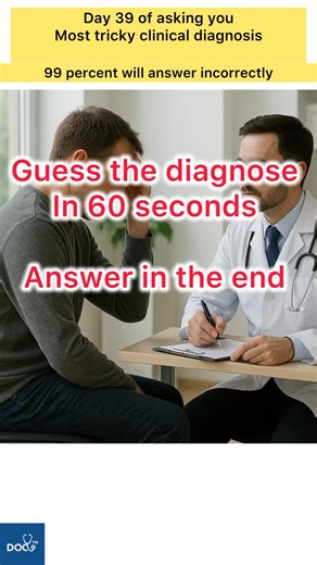 Doc TM Medictionary on Instagram: "Test your clinical skills with today’s medical case! In this short scenario, you’ll get a quick patient presentation—your task is to guess the diagnosis before the timer ends. Perfect for MBBS students, USMLE aspirants, NEET PG, FMGE, INI-CET, and medical professionals who want to sharpen their reasoning. 🧠 Comment your diagnosis below! 📚 More clinical cases uploaded daily. 👨‍⚕️ Follow for high-yield medical learning. Topics: Clinical scenario, medical diagn