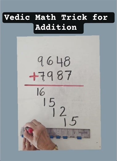 Vedic Math Trick for Addition
