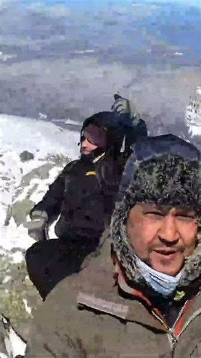 Chasing the impossible: The reward after conquering a brutal winter ascent of Mount Adams! 🥶