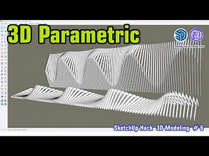 Smart Tricks to Make 3D Parametric Modeling from Simple Line | SketchUp Hack 3D Modeling # 6