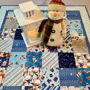 Handmade Patchwork Christmas Quilt: Woodland Animals, Snowflakes - Etsy