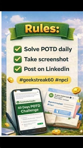 📌60 Days POTD Challenge | Stay Consistent 🍀🔥