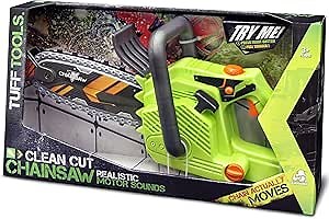 JAROFUREL Lanard Tuff Tools: Clean Cut Chainsaw - Kids Sounds & Action Toy, Realistic Action Yard Work Toy, Battery Powered, Ages 3+, 14.50 x 4.00 x 8.00"