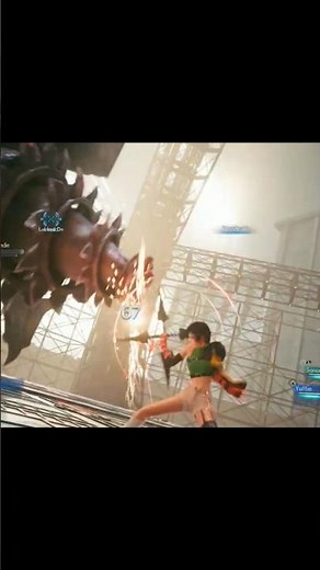 Yuffie Limit Break Smashes Gigapede | FFVII Remake Intergrade #shorts #nintendo #action #rpg #gaming
