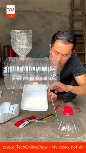 FROM BOTTLES 💨 homemade grain cleaner 🌾#shorts #crafts #skills #recycling #engineering