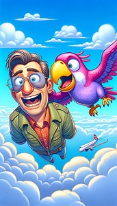 20K views · 732 reactions | Ever wondered what happens when you try to outsmart a parrot on a flight? Let's just say it's a turbulent experience! 列✈️ | Quick Line Comedy | Facebook