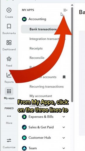 Get Rid of the Extra Left Navigation Bar in QBO 2025 #shorts