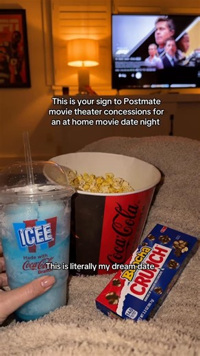 Libby + Ryan Lamont on Instagram: "I love going to the theater (mostly for the snacks) but haven’t been feeling well this week so Ryan surprised me by ordering them to our house for a date night at home. It was perfect. #foodreview #mukbang #datenightideas #amc #movienight"