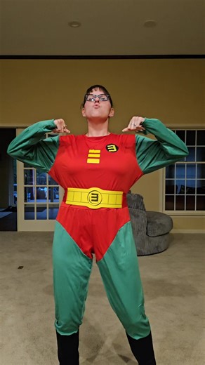 I got a Robin costume and added