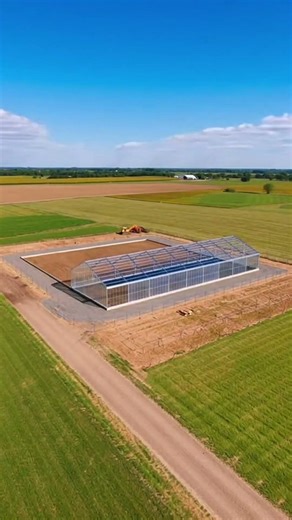 Greenhouse Build Timelapse: Field to Farm! 🏗️🌿 #Greenhouse #Timelapse #Agriculture