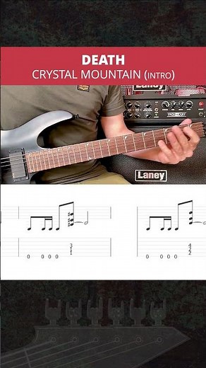 Crystal Mountain - Death - guitar tutorial with Tabs!