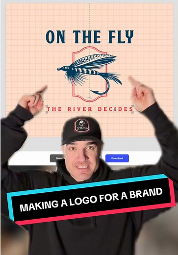 Making a logo for a brand using pre-made designs. Try this yourself to make designs for your own brand 🔥 #logo #brandlogo