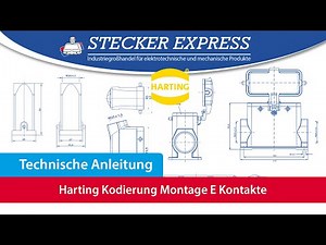 Montage einer Harting Kodierung in einem Einsatz mit E Crimpkontakten