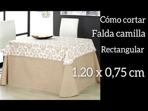 CÓMO CORTAR FALDA CAMILLA RECTANGULAR 1.20 X 0.75 CM / RESULTADOS