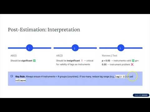 When and How to run system GMM using STATA