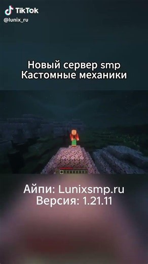 открылся новый кастомный смп сервер! ip:lunixsmp.ru, version:1.21.11