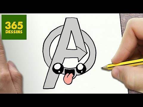 COMMENT DESSINER LOGO AVENGERS KAWAII ÉTAPE PAR ÉTAPE – Dessins kawaii facile