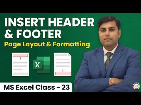 #23 How to Insert Header Footer in Excel | Excel me Header Footer kaise lagaye | MS Excel Class- 23