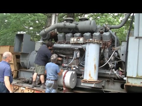 800KW 12 CYLINDER WAUKESHA DIESEL GENERATOR START UP