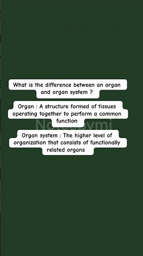 Organ organ system | basic biology definitions