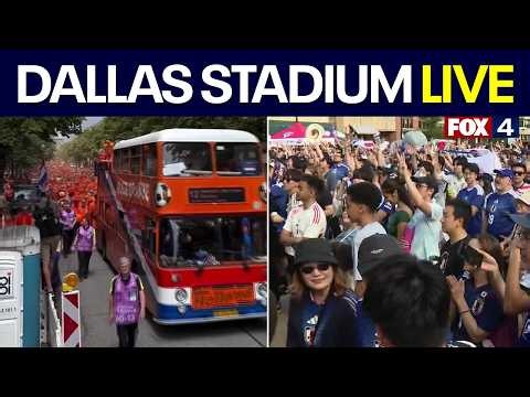 LIVE: Japan-Netherlands outside Dallas Stadium