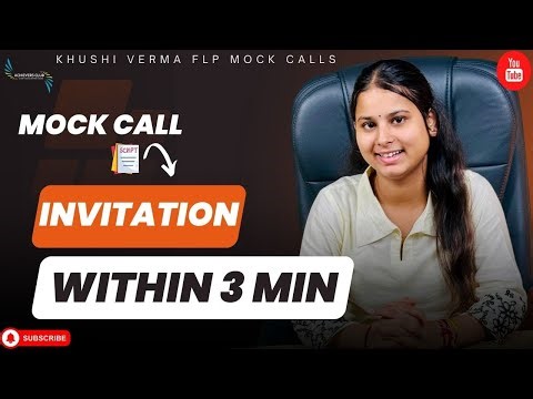 INVITATION CALL LESS THEN 3 MIN | khushi verma | Achievers Club | Enrolment Mock Call | FLP