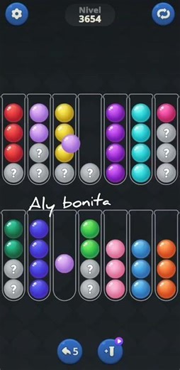 Ball sort puzzle level 3654 #resolución #nivel #games #puzzle #colors #gameplay #gaming