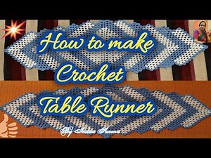How to make crochet Table Runner | Simple crochet designer Runner | Indira's Creations