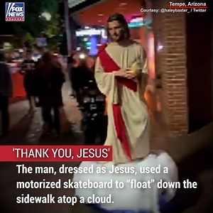A man in Arizona dressed up in a Jesus costume, handing out bread to the homeless, and has become instant internet gold. https://fxn.ws/36rXiLc | Fox News