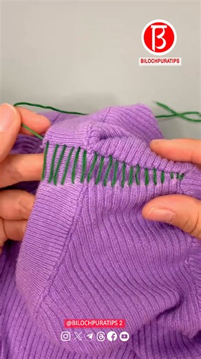Easily alter a large neckline to a smaller size needle and sewing tips Episode 2394 Follow My Page Facebook : Bilochpuratips 2 Diy . . . . . . #bilochpuratips2diy #bilochpuratips #needlework #sewing #fblifestyle #reels . | Bilochpuratips 2 Diy