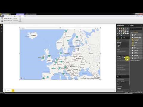 PowerBI - 019 Creating a map working with hierarchies latitude and longitute