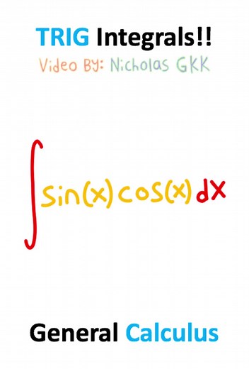 How To Solve TRIG Integrals In Calculus!! #Math #Trigonometry #Integration #Tutorial #NicholasGKK