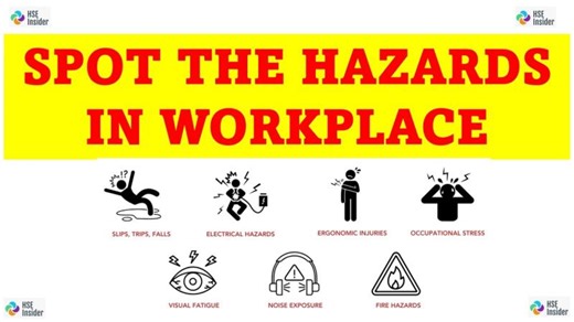 Spot the Hazards in the Workplace | How to Identify the Hazards | Hazard and Risk at Workplace | HSE Insider