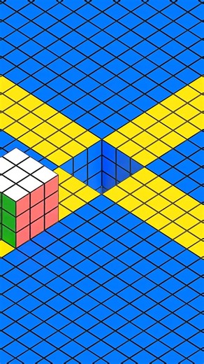 Rubik’s Cubes Completing the Sweden Flag 🧩✨