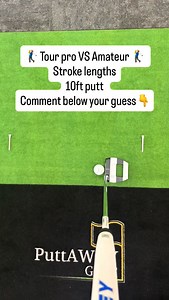 This 10ft putt test shows just how different stroke lengths can be between a Tour pro and an amateur. 🎯 Which stroke do you think produces better speed control and face stability? Comment your guess below — answer revealed tomorrow 👇 #PuttingTips #GolfTips #GolfPutting #GolfDrills #GolfPractice #GolfTraining #GolfInstruction #GolfCoach #GolfLesson #GolfImprovement #GolfLife #GolfersOfInstagram #GolfPro #GolfMotivation #MakeMorePutts #LowerYourScores #GolfSwing #GolfVibes #GolfTime #GolfGoals #