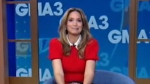 Rhiannon Ally grimaces after co-star takes a pop at her rival on air