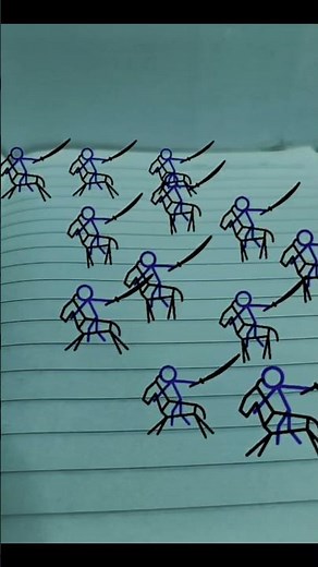 Stickman animation, Three Kingdoms battle on paper and other paper animations. #stickman #anime #art