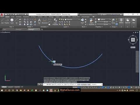 How to Use Offset in Arc in Autocad- Arc Offset Autocad Tutorial