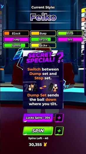 FEIKO STATS | Spinning to get FEIKO | VBL | FEIKO SHOWCASE #roblox #feiko #volleyballlegends