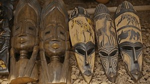African Hand Curved Tribal Masks Stock Footage Video (100% Royalty-free) 3461842337 | Shutterstock