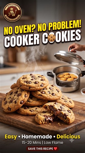 No Oven? No Problem! Easy Cooker Chocolate Chip Cookies 🍪✨